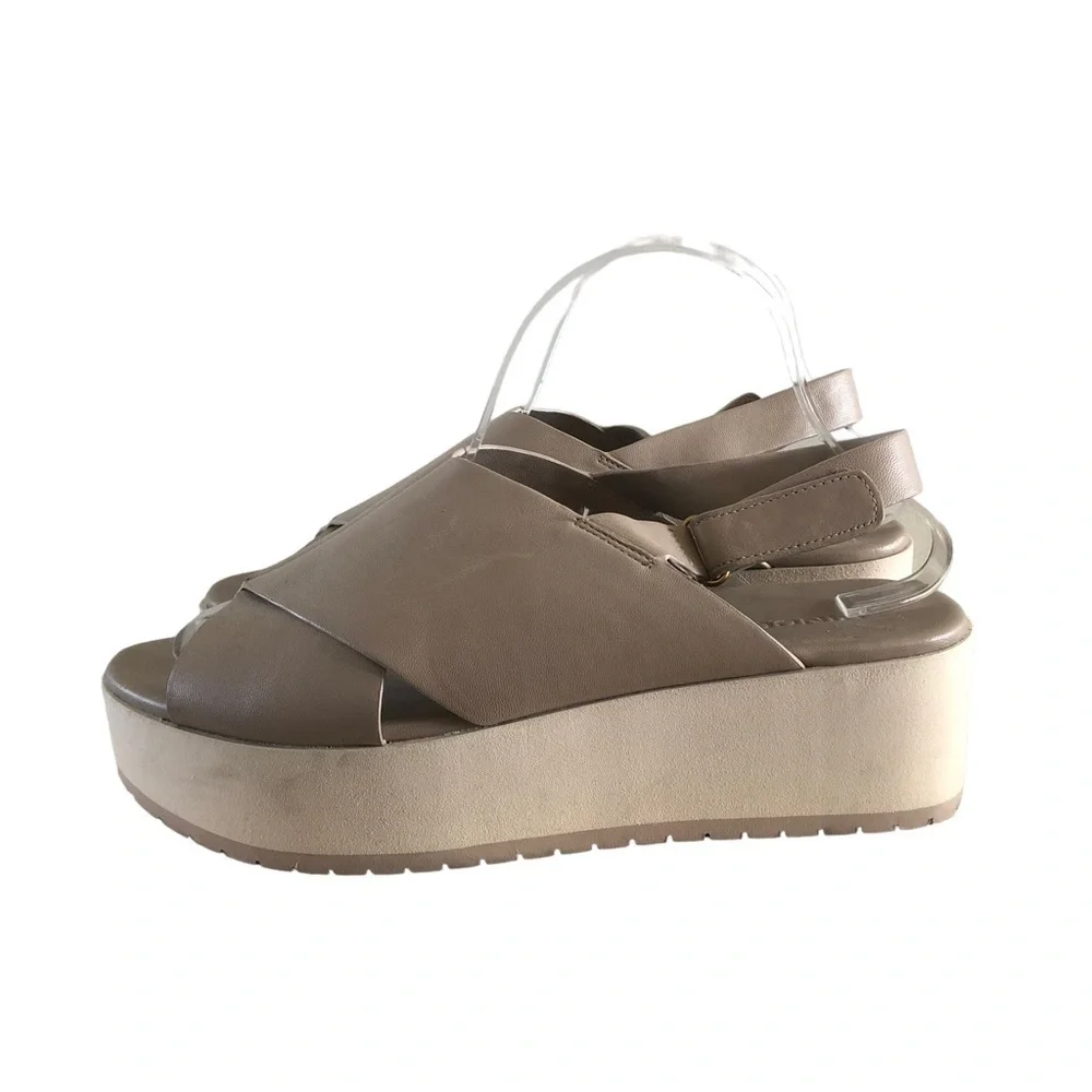 Vince Jenaya Slingback Nude‎ Sport Platform Sandal 10